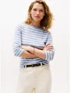 Tommy Hilfiger Boatneck 3/4 Sleeve Slim Fit T In Blue