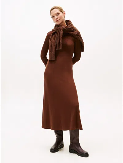 Tommy Hilfiger Boatneck Rib In Brown