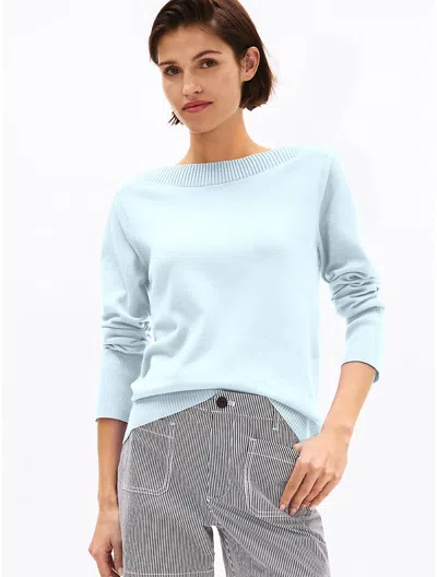 Tommy Hilfiger Boatneck Sweater In Keepsake Blue