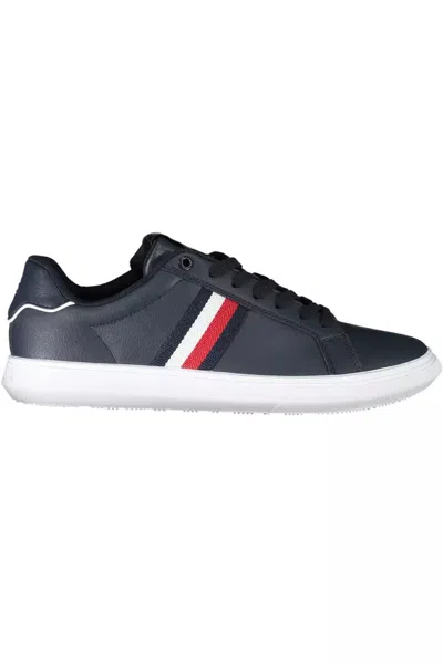 Tommy Hilfiger Bold Blue Lace-up Sneakers With Contrast Accents