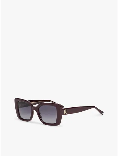 Tommy Hilfiger Bold Butterfly Frame Sunglasses In Brown