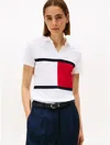 Tommy Hilfiger Bold Flag Open Placket Stretch Polo