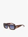 Tommy Hilfiger Bold Rectangular Frame Sunglasses In Brown