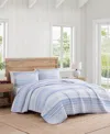 Tommy Hilfiger Bold Stripe Textured Cotton Reversible 2-pc. Quilt Set, Twin