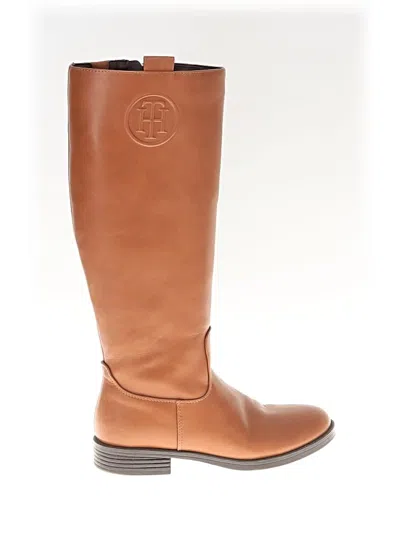 Pre-owned Tommy Hilfiger Boots In Brown