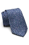 Tommy Hilfiger Botanical Tie In Navy/ Purple