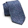 Tommy Hilfiger Botanical Tie In Navy/purple