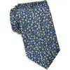 Tommy Hilfiger Botanical Tie In Navy/yellow