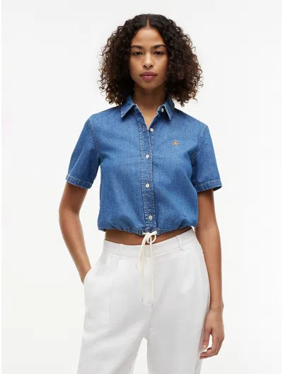 Tommy Hilfiger Boxy Fit Tie In Blue