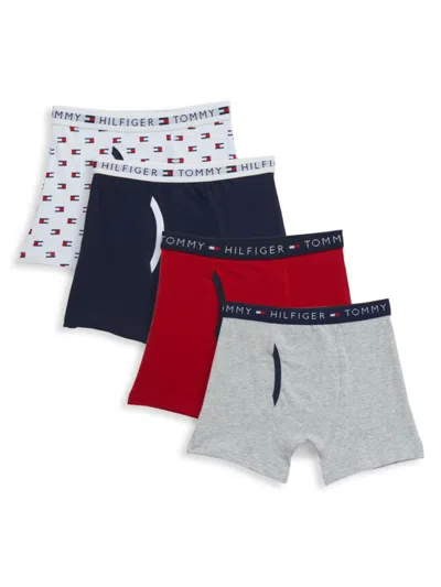 Tommy Hilfiger Kids' Boy's 4-pack Boxer In Multi