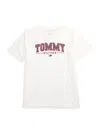 Tommy Hilfiger Boy's Arch Logo Graphic Tee In Snow White