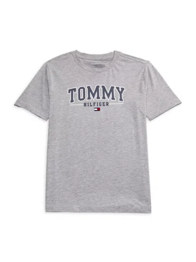 Tommy Hilfiger Babies' Boy's Arch Logo Tee In Grey Heather