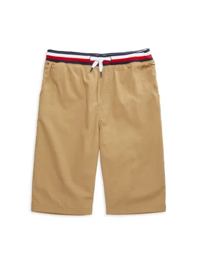 Tommy Hilfiger Kids' Boy's Drawstring Shorts In Tan