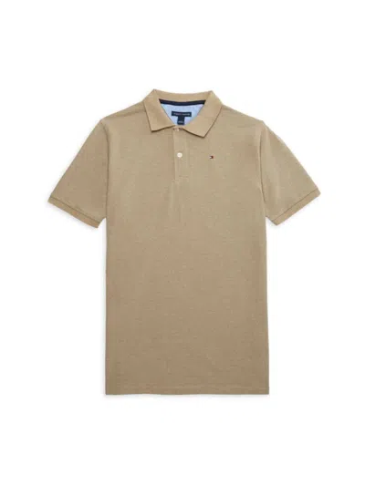 Tommy Hilfiger Babies' Boy's Ivy Heathered Polo In Tan