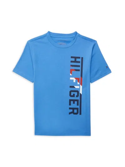 Tommy Hilfiger Kids' Boy's Logo Graphic Tee In Blue