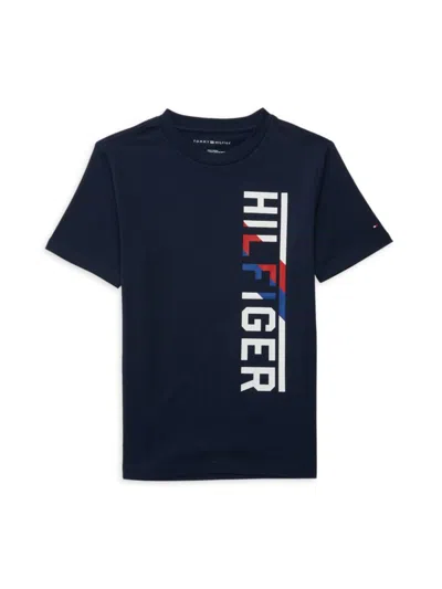 Tommy Hilfiger Kids' Boy's Logo T Shirt In Navy Blazer