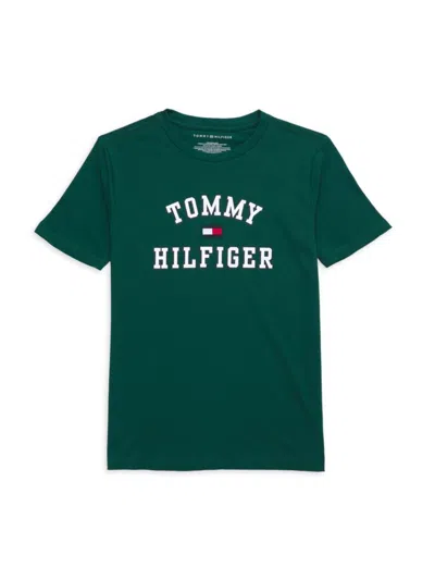 Tommy Hilfiger Babies' Boy's Logo Tee In Rain Forest