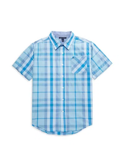 Tommy Hilfiger Babies' Boy's Plaid Shirt In Swedish Blue