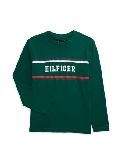 Tommy Hilfiger Babies' Boy's Varsity Logo Tee In Green