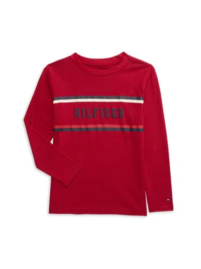 Tommy Hilfiger Babies' Boy's Varsity Logo Tee In Red