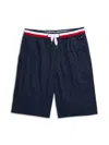 Tommy Hilfiger Babies' Boy's Woven Shorts With Knit Waistband In Navy