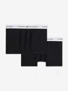 Tommy Hilfiger Boys 2 Pack Boxer Shorts Set In Black
