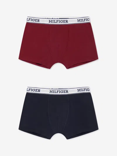 Tommy Hilfiger Kids' Boys 2 Pack Boxer Shorts Set In Red