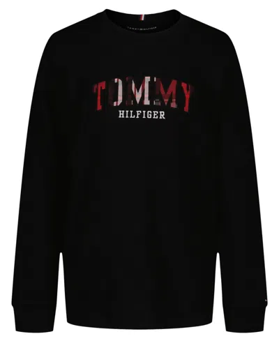 Tommy Hilfiger Kids' Boys 2t-6 Long Sleeve T-shirt In Black