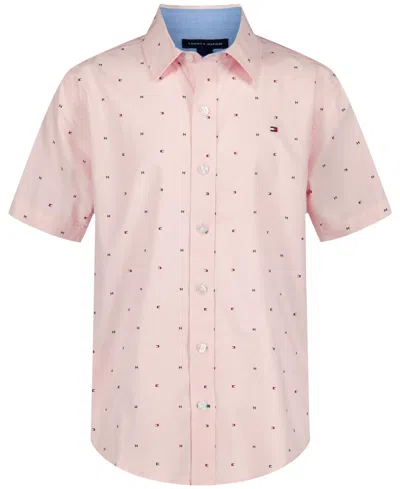 Tommy Hilfiger Kids' Boys' 2t-7 Short-sleeve Shirt In Purple
