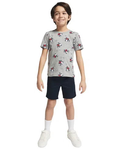 Tommy Hilfiger Kids' Boys' 2t-7 Short-sleeve Graphic T-shirt In Gray