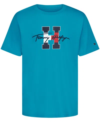 Tommy Hilfiger Kids' Boys' 4-7 Crewneck Short-sleeve T-shirt In Blue