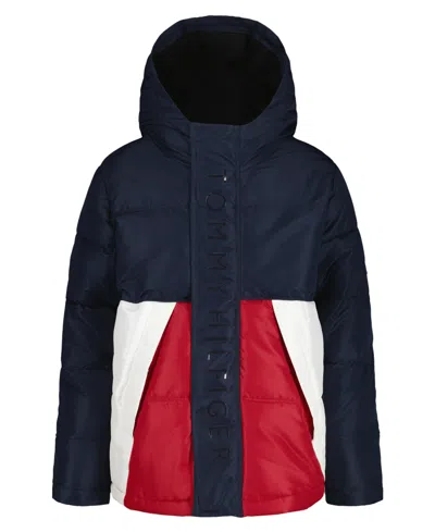 TOMMY HILFIGER BOYS 8-20 COLOR BLOCK PUFFER JACKET