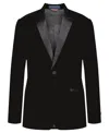 Tommy Hilfiger Kids' Festive Peak Lapel Sport Coat In Black