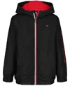 Tommy Hilfiger Boys 8-20 Full Zip Windbreaker Jacket In Black