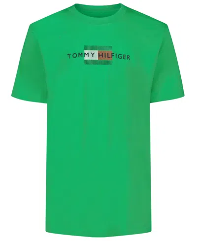 Tommy Hilfiger Kids' Boys' 8-20 Linear Flag Crewneck T-shirt In Green