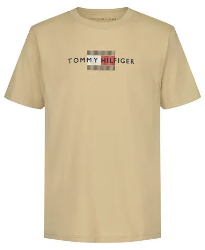 Tommy Hilfiger Kids' Boys' 8-20 Linear Flag T-shirt In Brown