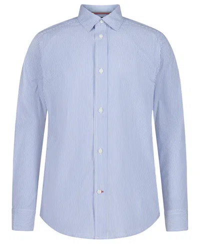 Tommy Hilfiger Kids' Boys 8-20 Long Sleeve Striped Shirt In Blue