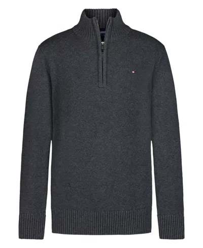 Tommy Hilfiger Boys 8-20 Quarter-zip Sweater In Gray