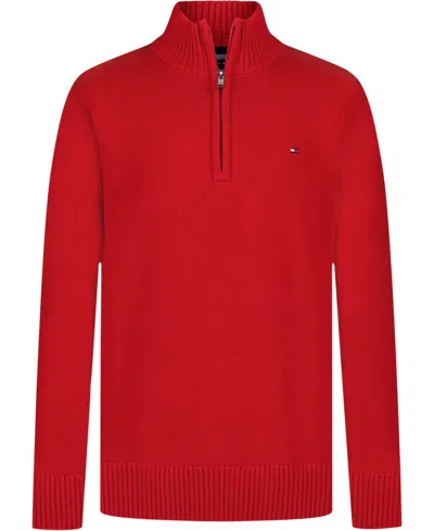 Tommy Hilfiger Boys 8-20 Quarter-zip Sweater In Red