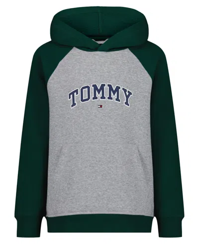 Tommy Hilfiger Boys 8-20 Raglan Sleeves Hoodie In Gray