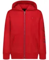 Tommy Hilfiger Boys 8-20 Signature Full Zip Hoodie In Red