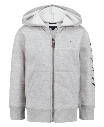 Tommy Hilfiger Boys 8-20 Signature Full Zip Hoodie In Gray