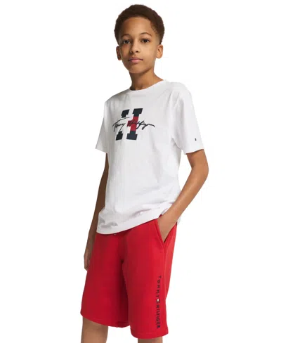 Tommy Hilfiger Kids' Boys' 8-20 Tommy Knit Pull-on Shorts In White