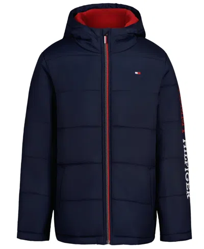 Tommy Hilfiger Kids' Boys' 8-20 Logo Puffer Jacket In Blue