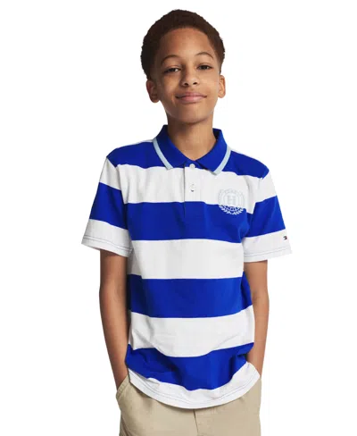 Tommy Hilfiger Kids' Boys' 8-20 Mariner Stripe Polo Shirt In Blue
