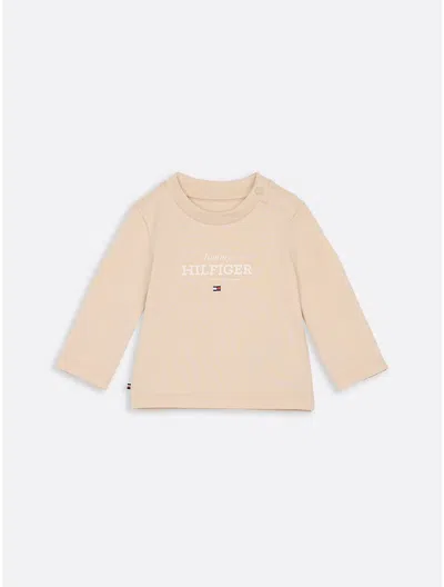 Tommy Hilfiger Boys' Babies' 1985 Monotype Stretch T In Classic Beige