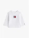 Tommy Hilfiger Boys' Babies' Flag Logo Stretch T In White