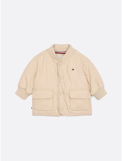 Tommy Hilfiger Boys' Babies' Quilted Jacket In Classic Beige