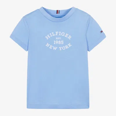 Tommy Hilfiger Kids' Boys Blue Cotton Varsity Logo T-shirt