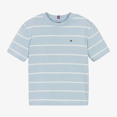 Tommy Hilfiger Kids' Boys Blue Stripe Cotton T-shirt